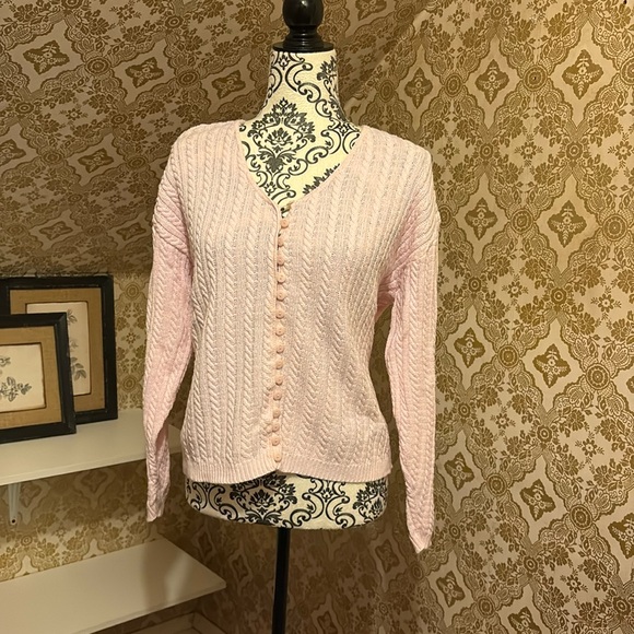 Pink cotton cottagecore sweater - Picture 2 of 10